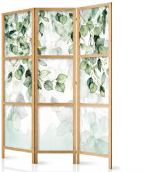 Fabulo 3 részes fa paraván - Zöld levelek