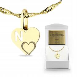 Fugart Arany Medál Lánc 585 N Betűvel, Személyre Szabott Gravírozás (FUGZELSN)