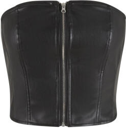 Urban Classics Női műbőr Bandeau felső XS fekete