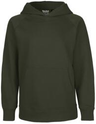 Neutral Hanorac cu glugă din bumbac organic Fairtrade pentru copii - Military | 152/158 (NE-O13101-1000329141)
