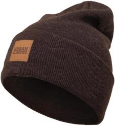 Urban Classics Faux Leather Patch hosszú sapka barna