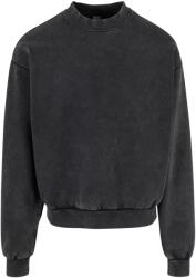 Urban Classics Férfi savas mosás Crew nyakú pulóver 4XL fekete