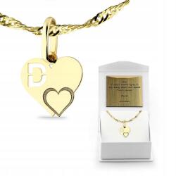 Fugart Arany Medál Lánc 585 D Betűvel, Személyre Szabott Gravírozás (FUGZELSD)