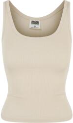 Urban Classics Női alap bordázott organikus tank top (2 dbos csomag) 4XL barna|zöld