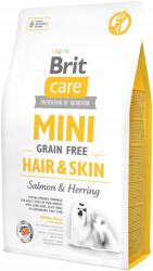 Brit Száraz Kutyaeledel kutyáknak Brit Care Mini Hair Skin lazac heringgel 2 kg