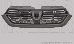 Dacia Lodgy 2012-2022 - Hűtőrács fekete/króm 17- (Stepway)