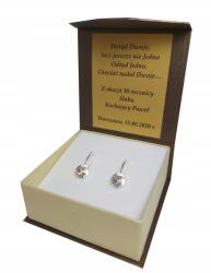 Global Silver 925 Ezüst Fülbevaló 925 Kristály Dedikáció K120