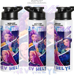 Deconline Crafts Személyre szabható KPOP "Démonadászok" "Hunter" fém kulacs egyedi névvel 750 ml (DO59425-BOTTLE-750ML)