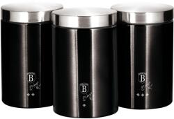 Berlinger Haus 3 részes tárolókészlet, Black Silver - BH-6296 (BH/6296)