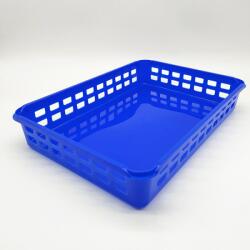 Heidrun műanyag kosárka 35x25x6 cm kék - 1096 (401096kek)