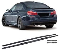  BMW F10 F11 M Performance stílusú lakkozott fekete alsó küszöb spoiler szett