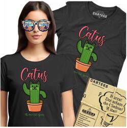 Gartees Női Póló Nyomott Mintával Catus Kaktusz Aranyos Állat Növény Stílusos