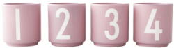 Design Letters Порцеланови свещници в комплект от 4 бр. Mini - Design Letters (10102004LAVENDER)