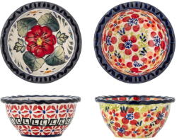 Bloomingville Червени глинени купички в комплект от за сервиране 2 бр. 95 ml Florist - Bloomingville (82072587)