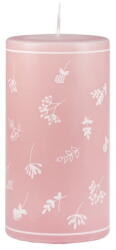 Unipar Розова свещ , време на горене 87 h Fleur - Unipar (Fleur Pink Pillar 80x150)