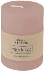 Ego dekor Прахово розова свещ Friendly, време на горене 37 ч. Eco - Eco candles by Ego dekor (ZBC-3771044)