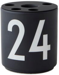 Design Letters Черен порцеланов свещник - Design Letters (10101009BLACK24)
