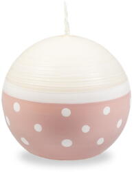 Unipar Бяла и розова свещ, време за горене 22 ч. Sweetness - Unipar (Sweetness Pink Sphere 70x0)