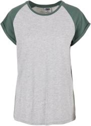 Urban Classics Női kontrasztos Raglan póló M szürke|zöld