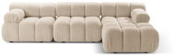 Micadoni Бежов модулен ъглов диван от букле (десен ъгъл) Bellis - Micadoni Home (MIC_SET5R_213_F1_BELLIS1)