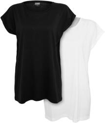 Urban Classics Női kiterjesztett vállú póló (2 darabos csomag) 4XL fehér|fekete|színes