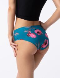 Julimex Varrás nélküli bugyi Wild rose türkizkék, XL