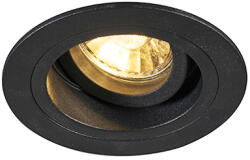 QAZQA 6 darabos modern, süllyesztett spotlámpa készlet fekete, 9, 2 cm-es, forgatható és dönthető - Chuck (109810)