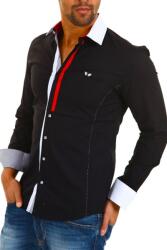 Carisma Fekete Férfi Ing, Size S, slim fit, pamut, elegáns