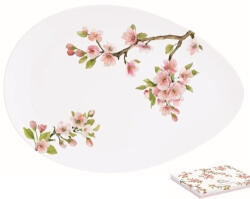 Easy Life Nuova R2S Porcelán kínálótál tojás forma 24x16, 5cm, dobozban, Sakura