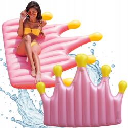 Przydasie. pl Felfújható Matrac Korona 145x195CM Úszáshoz Nyaraláshoz Strandok Medence Víz (#11009)