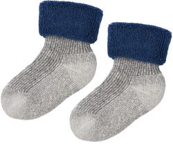 Vlnka Gyerek Merinó gyapjú zokni "froté" - kék zokniméret 25-27