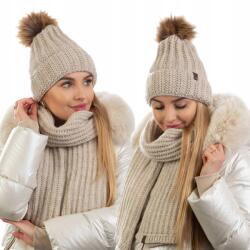  Női Sapka Szett Téli Sál Meleg Lengyel gyártás 23508 -04