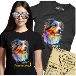 Gartees Női Póló Nyomtatás Személyre Szabott Név Kutya Fajta Ausztrál Juhászkutya