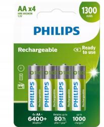 Philips Akkumulátor nikkel-fém-hidrid Philips Aa (R6) 1300 4 db (62926)