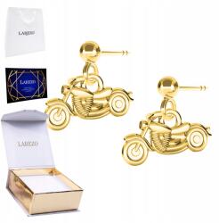 Larezo Arany fülbevaló 925 Harley motorkerékpár stift motor stift 24K motorok (dlugie dla dziewczynki kobiet kola kolka s096)