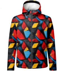 Takoy Panel szabásmintával 48 férfi softshell kabátra színes 3D-s graffiti