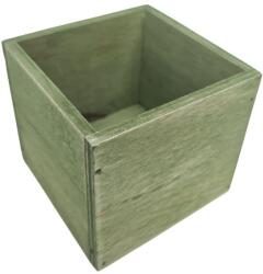  Dekoláda country-zöld rusztikus kocka 9*9*8cm