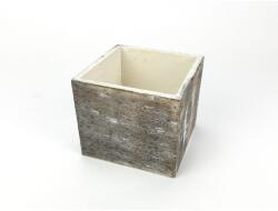  Dekoláda szürkésbarna koptatott kocka 9x9cm - kosarbolt