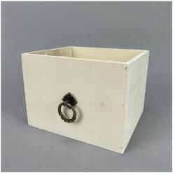  Dekoláda fehér négyzet fém foganytyúval - kosarbolt