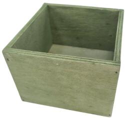  Dekoláda country-zöld rusztikus kocka 11*11*8cm