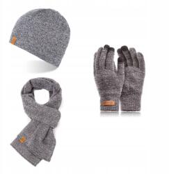 Brødrene Szürke Téli Sapka Sál Kesztyű Szett 3az1ben (99999-ZESLGM)