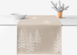 Goldea napron de masă 100% bumbac solid - brazi nordici 35x180 cm Fata de masa