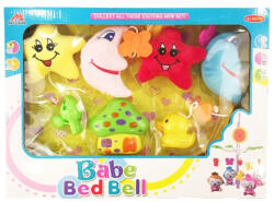  Babé Bed Bell Zenélő forgó Plüss hold és csillag, felhúzós