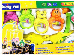  Heng Run Toys Zenélő forgó Vidám macik és majmok, felhúzós - babybear