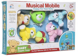  Baby Happier Times Zenélő forgó Plüss macik labdával, felhúzós - babybear