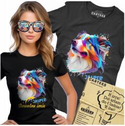 Gartees Női Póló Nyomtatott Személyre Szabott Név Fajta Ausztrál Juhászkutya