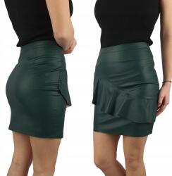  Női Szoknya Öko Bőr Matt Fodros Zöld