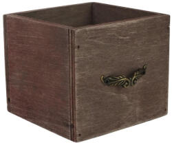  Fiók dekoláda rusztikus kocka fém fogantyúval 9*9*8cm