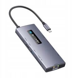 BlitzWolf Usb-c Hub Adapter 10in1 Blitzwolf Bw-new TH8 4K Hdmi, Gyorstöltés (BW-NEW TH8)