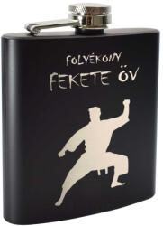  Gravírozott Folyékony fekete öv flaska : Flaska méret - 8 oz